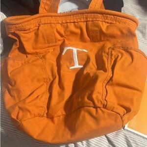 Orange Tote Bag with T Logo